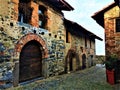 Ricetto di Candelo, splendid medieval walled town, Piedmont region, Italy. History, tourism and fascination Royalty Free Stock Photo