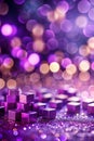 Rich abstract dark purple background, unfocused structure with blocks and artistic bokeh, advertising of creative projects. Summer