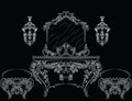 Rich Baroque Rococo furniture