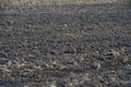 Rich, black midwestern soil in plowed field ready for spring planting Royalty Free Stock Photo