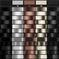 Rich Black Silver Brown Beige and Charcoal solid color with Metallic Gradient Color Palette. Perfect for Gradient Backgrounds Royalty Free Stock Photo