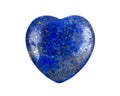 Rich blue lapis lazuli heart cabochon from Afghanistan Royalty Free Stock Photo