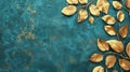 This rich bluegold leaf texture is perfect for decorative backgrounds due to its luxurious metallic effect Royalty Free Stock Photo