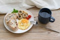 Rich breakfast on the table Royalty Free Stock Photo