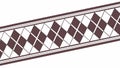 Rich Brown Argyle Pattern Border Vector, Warm Toned Design, vector design Generative AI Royalty Free Stock Photo