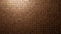 Rich brown ceramic tile with textured surface and warm lighting Royalty Free Stock Photo