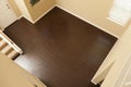 Rich Brown Laminate Flooring and Baseboards in Home