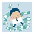 Rich businessman vector