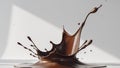 Rich chocolate splash creating dynamic visual impact