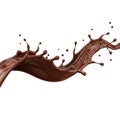 Rich chocolate splash in motion Royalty Free Stock Photo