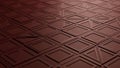 Rich Chocolate Surface with Geometric Diamond Pattern, Luxurious Texture and Warm Lighting Royalty Free Stock Photo