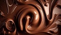 Rich Chocolate Textures. AI Generative.