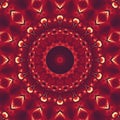 Rich, colorful red ornament of mandala seamless texture. Template for oriental carpets, shawls, textiles, fabric