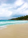 Rich colors of the seychelles beaches and the ocean