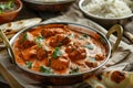 Creamy Butter Chicken Curry Feast Royalty Free Stock Photo
