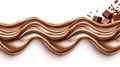 Rich and creamy melted chocolate swirls creating an abstract background perfect for design projects.