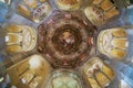 Rich decorated ceiling of the Basilica di San Vitale in Ravenna, Italy. Royalty Free Stock Photo