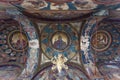 Rich decorated ceiling and dome of the Patriarchal cathedral in Bucharest, Romania Royalty Free Stock Photo