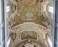 Rich decorated ceiling and interior of the Santa Maria del Carmine church in Florence, Italy Royalty Free Stock Photo