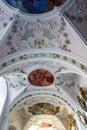 Rich decorated ceiling of Stams Abbey, Tirol, Austria