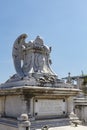 Rich decorated grave with a mourning angel statue at the Santa Ifigenia Cemetery in Santiago de Cuba, Cuba