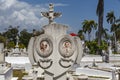 Rich decorated graves at the Santa Ifigenia Cemetery in Santiago de Cuba, Cuba