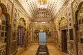 Rich decorated interior of the Mehrangarh fort in Jodhpur, Rajasthan, India