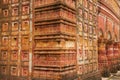 Rich decorated with terracota tiles facade of the Pancharatna Govinda Temple in Putia, Bangladesh.