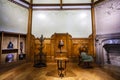 Rich decorated wooden Art Nouveau room, Paris, France
