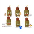 A Rich firecracker explosive mascot design style going shopping