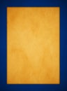 Elegant Rich Gold Parchment. Rich Blue Textured Frame. Portrait Orientation.