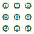 Rich house icons set, flat style