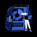 Rich Internet applications abstract concept vector illustration.