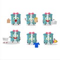 A Rich magic gift box mascot design style going shopping