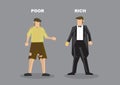 Rich Man Poor Man Vector Illustration