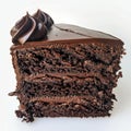 Decadent Chocolate Layer Cake Slice Royalty Free Stock Photo