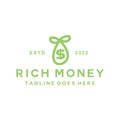 Rich Money Logo vector design graphic emblem