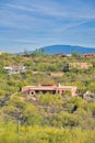 Rich neighborhood on a mountainside at Tucson, Arizona