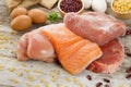 Rich Nutrient food of fish chicken and meat protein source