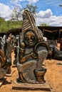 A rich offer of souvenir at marketplace, Victoria falls, Zimbabwe Royalty Free Stock Photo