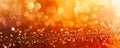 A rich orange background with a subtle sparkle effect, adding a touch of