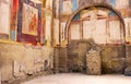 A rich ornamented room - ancient Herculaneum - Italy