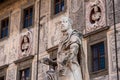Rich ornate facade of the Palazzo della Carovana in the center of Pisa Royalty Free Stock Photo