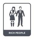 rich people icon in trendy design style. rich people icon isolated on white background. rich people vector icon simple and modern Royalty Free Stock Photo