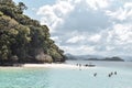 Rich people swimming in water on a luxurious private island in El Nido the Philippines