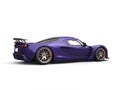 Rich purple futuristic supercar - side view