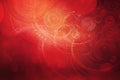 Rich red abstract background featuring intricate glowing patterns and bold textures, evoking