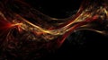 Rich red and gold particle swirls Royalty Free Stock Photo