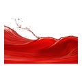 Rich Red Liquid Wave with Subtle Ripples and Splash Details fluid Royalty Free Stock Photo