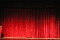 Rich red, opera theatre curtain